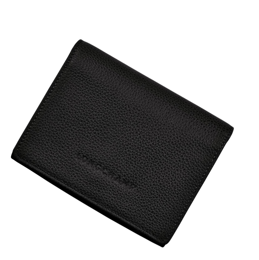 Longchamp Le Foulonné Geldbörse Damen Schwarz | DE-RTQ5019