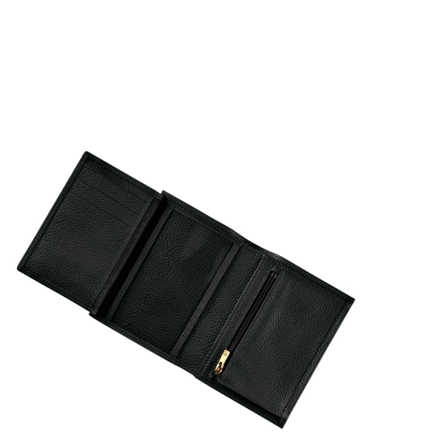 Longchamp Le Foulonné Geldbörse Herren Schwarz | DE-GBE0185