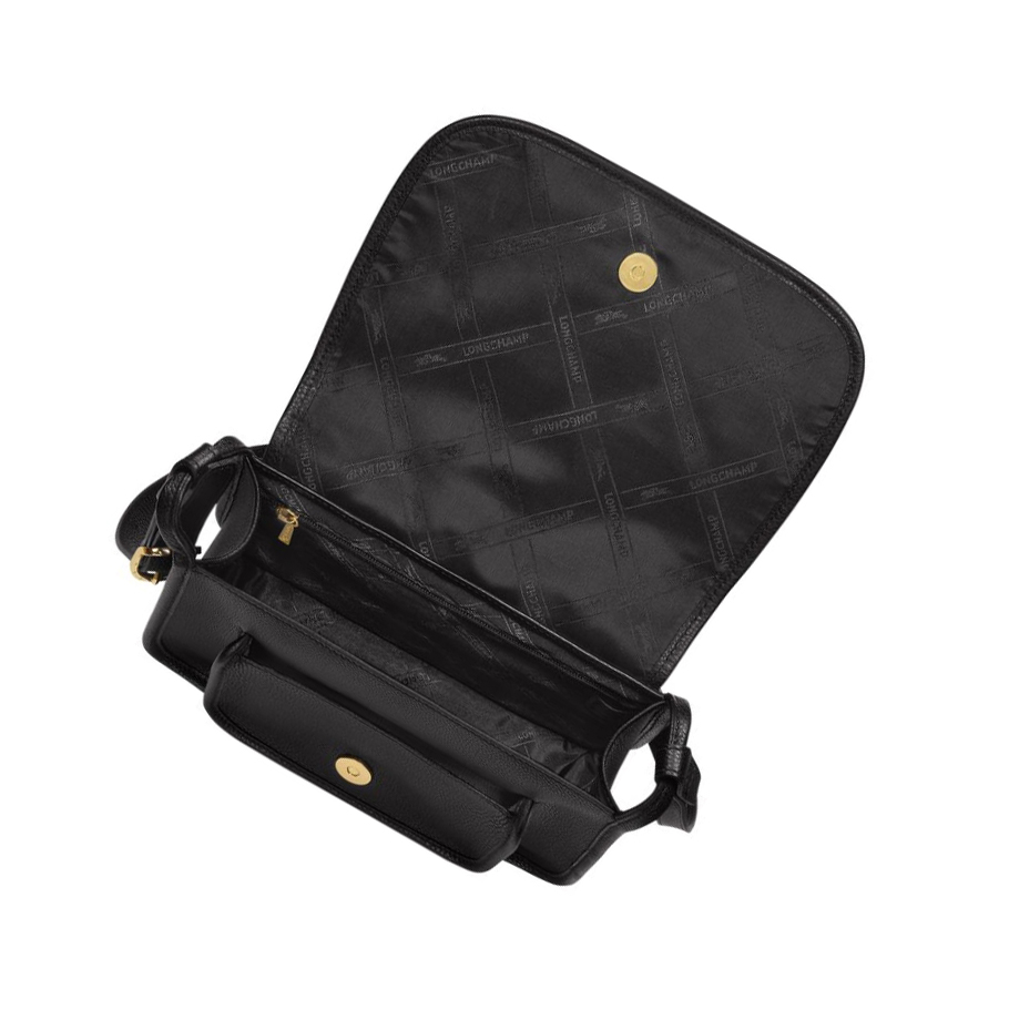 Longchamp Le Foulonné M crossbody taschen Damen Schwarz | DE-GFA3720
