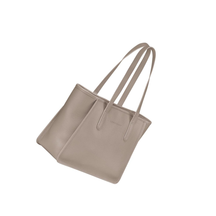Longchamp Le Foulonné Schultertaschen Damen Grau | DE-IVA1807