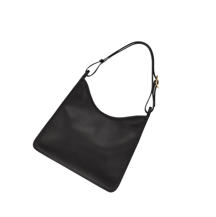 Longchamp Le Foulonné Schultertaschen Damen Schwarz | DE-PGQ5762