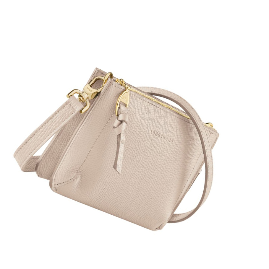 Longchamp Mailbox Brieftasche mit Reißverschluss Damen Beige | DE-HOS5743