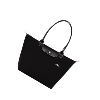 Longchamp Le Pliage Club L Schultertaschen Damen Schwarz | DE-WOD6140