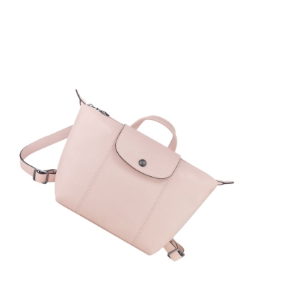 Longchamp Le Pliage Cuir Rucksäcke Damen Rosa | DE-YAR4786