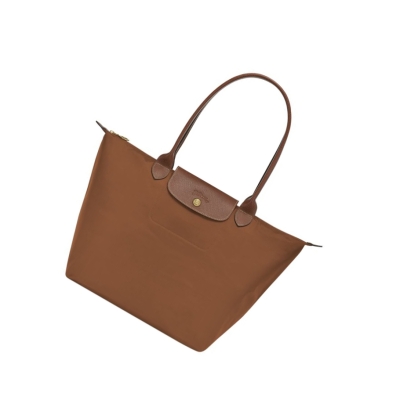 Longchamp Le Pliage Original L Schultertaschen Damen Braun | DE-KUB9627