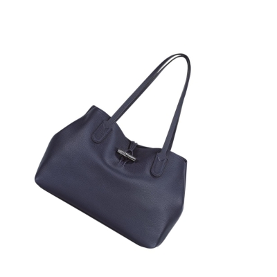 Longchamp Roseau Essential Schultertaschen Damen Navy | DE-LHN7064